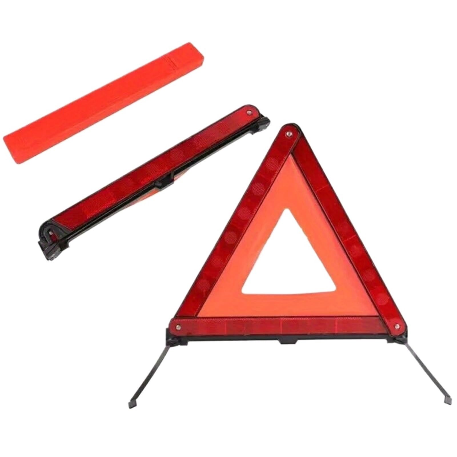 3 stücke Sicherheit Warndreiecke Auto Stativ Flagge Reflektierende Stop Zeichen Kunststoff Dreieck Warndreieck FüR Autos(L)