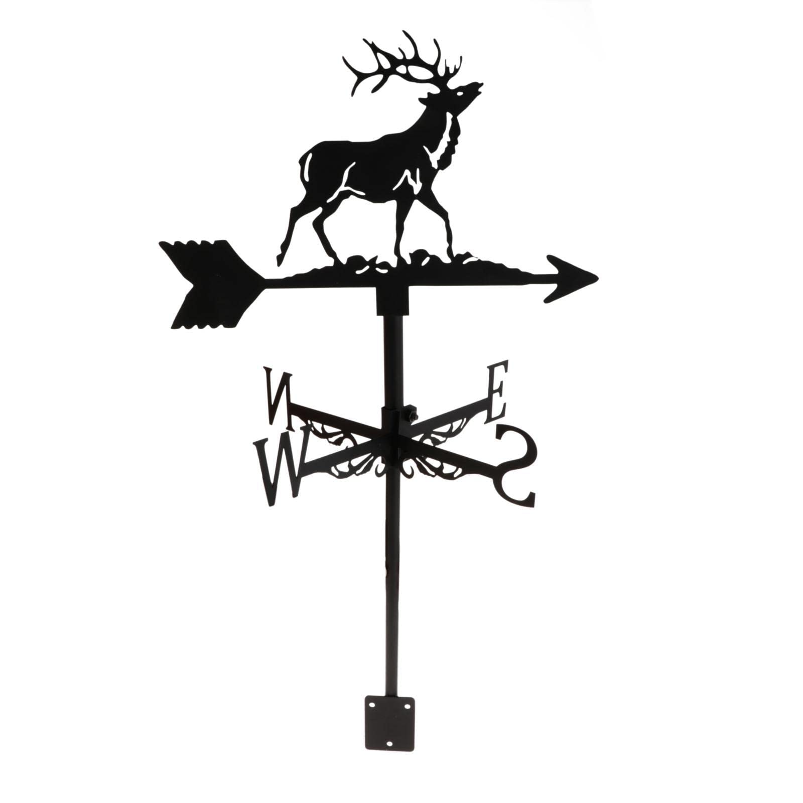 Buck Shape Weathervane Farmhouse Weather Vane Wind Direction Indicator