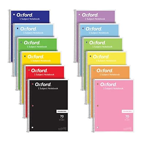 Oxford Spiral Notebook 12 Pack Cover