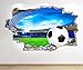 1Stop Graphics Shop Fußballstadion Wandaufkleber 3D Optik - Jungen Kinder Schlafzimmer Wand Abziehbilder Z540 - Large: 70 cm x 111 cm