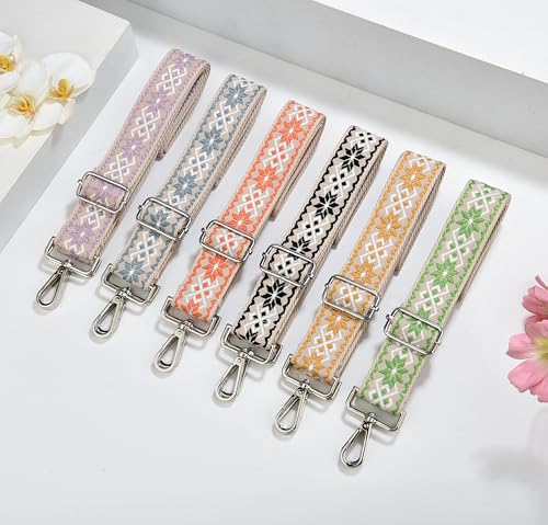 Image of Crossbody Straps for Purses Silver Hardware Purse Strap Wide Shoulder Strap Adjustable Replacement