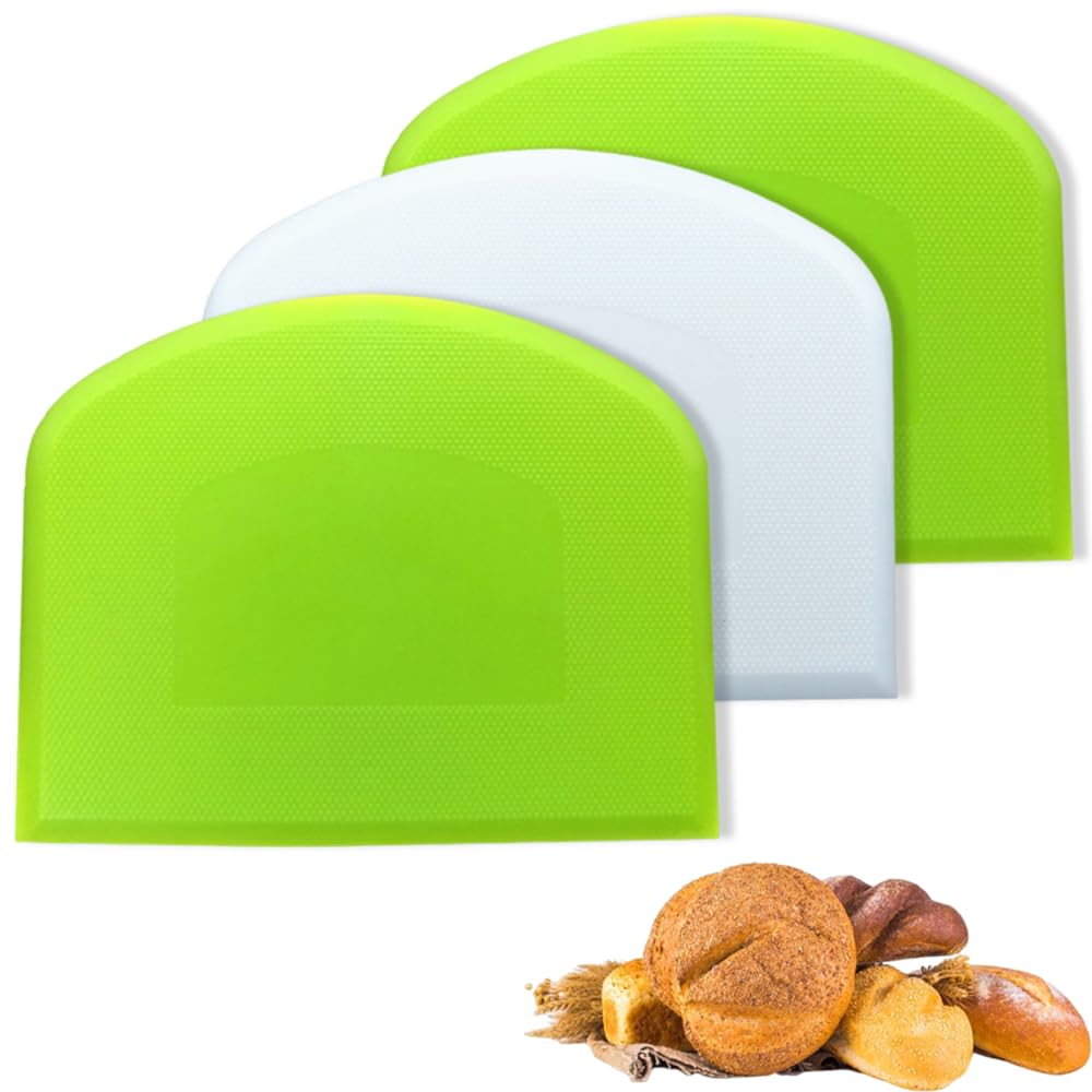 Teigschaber-Set (3 Stück) - Lebensmittelechter Kunststoff, Vielseitig Für Pizza, Brot & Gebäck