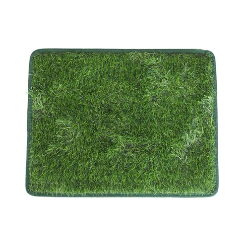Kunstrasen Hundeklo Welpen Balkon Hundetoilette Ersetzen Rasen Welpentoilette Wiederverwendbar Training Pee Pads für Kleine Grosser ältere Hunde Hundeklo Rasen (Grün, 46x70cm)