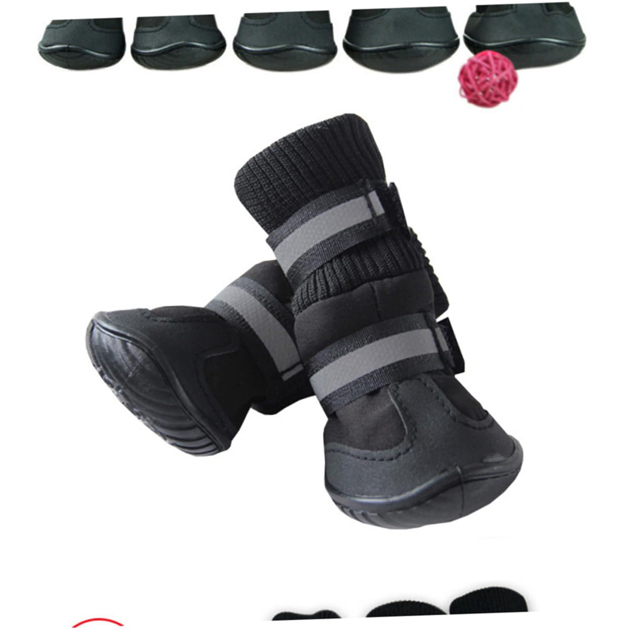 INOOMP Botas de Perro Zapatos para Perros Zapatos para Mascotas Botas para Perros el Perro Brillo de Labios