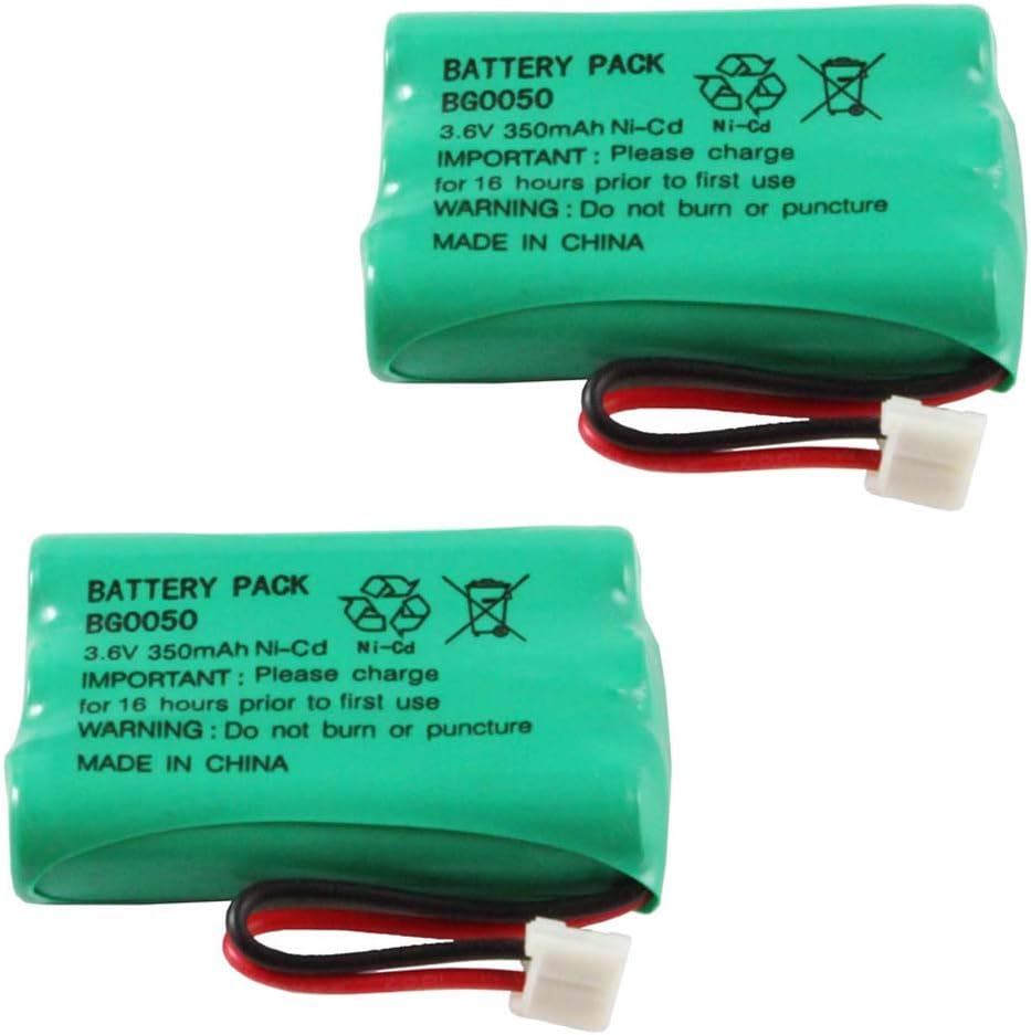 WalR Rechargeable Cordless Phone Battery Ni-CD, 2 Pack, for GE 27990 27990GE3 27993 27993GE3 28110 28111 28112 28122 28128 28129 28132 29110 29111 29115 29407 29510 29512 29514 29519D