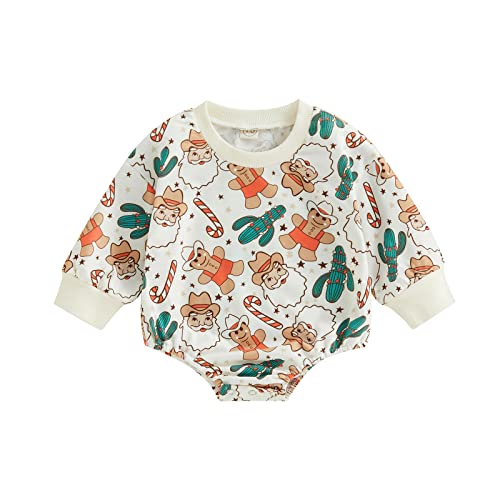 Image of Newborn Baby Girls Boys Oversized Sweatshirts Romper Puff Sleeve Bodysuit Sweater Fall Winter Pullover Tops