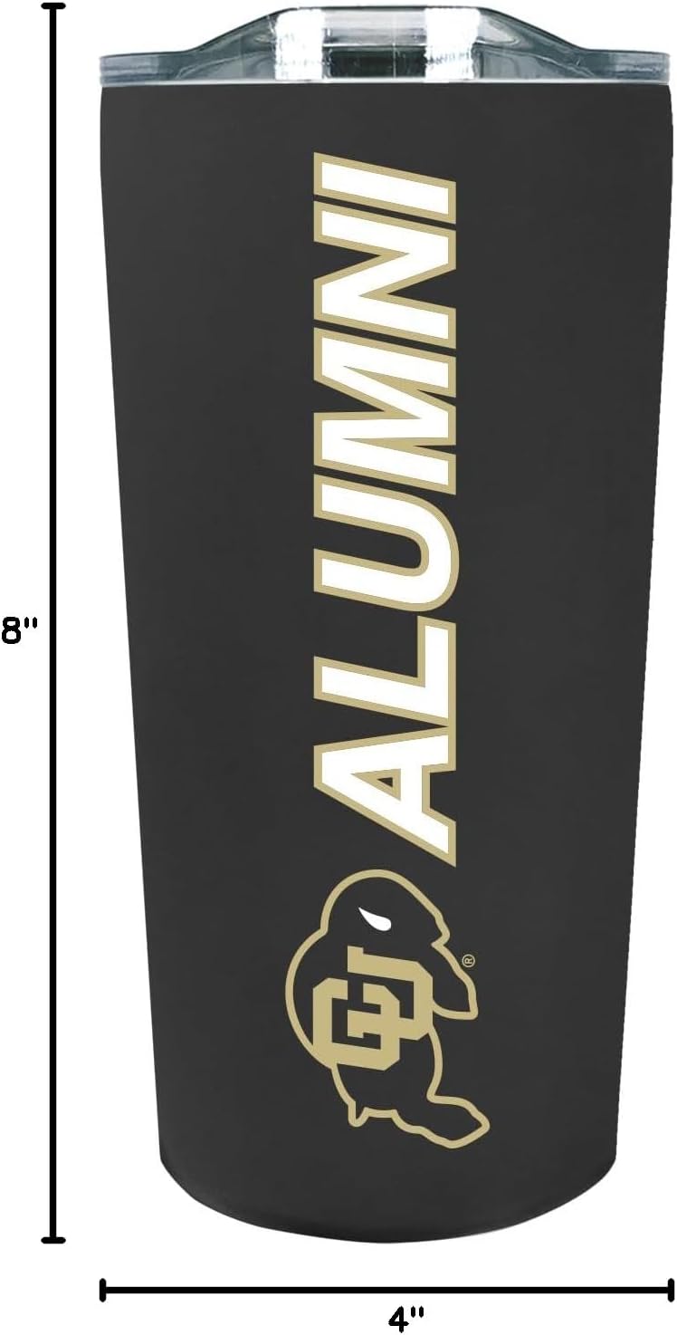 The Fanatic Group Personalized University of Colorado Alum 18 oz. Double Walled Stainless Steel Soft Touch Tumbler - Black
