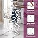 BLACK+DECKER 3 Tier Expandable Collapsing Foldable Laundry Rack for Air Drying Clothing, Space Saving Heavy Duty Lightweight Metal Drying Rack(White)