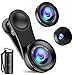 (Upgraded Version) Criacr Phone Camera Lens, 3 in 1 Cell Phone Lens Kit for iPhone, Samsung, 180°Fisheye Lens, 0.6X Wide Angle Lens, 15X Macro Lens, for iPhone 7 Plus, 8, and Most Smartphones
