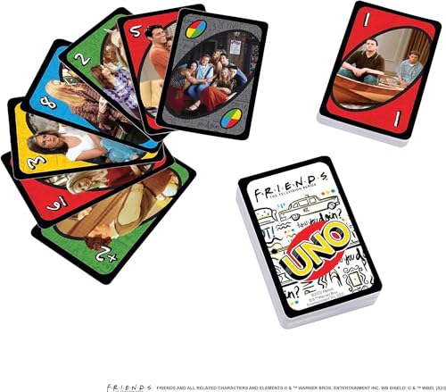 UNO Friends, Jogo de Cartas Inspirado No Programa de Televisão, Para Crianças, Adultos & Noite de Jo
