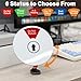 Office Desk Sign with Stand, 6 Options Do Not Disturb Privacy Wheel Sign, Acrylic In a Meeting Sign with Magnetic, Office Table Decor for Business Work(6inch,Black1)