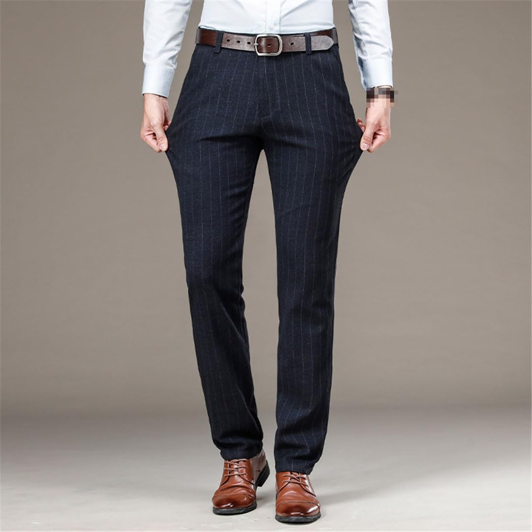 Vogrtcc Pantalones Casuales De Negocios De Cintura Alta para Hombres Pantalones De Traje