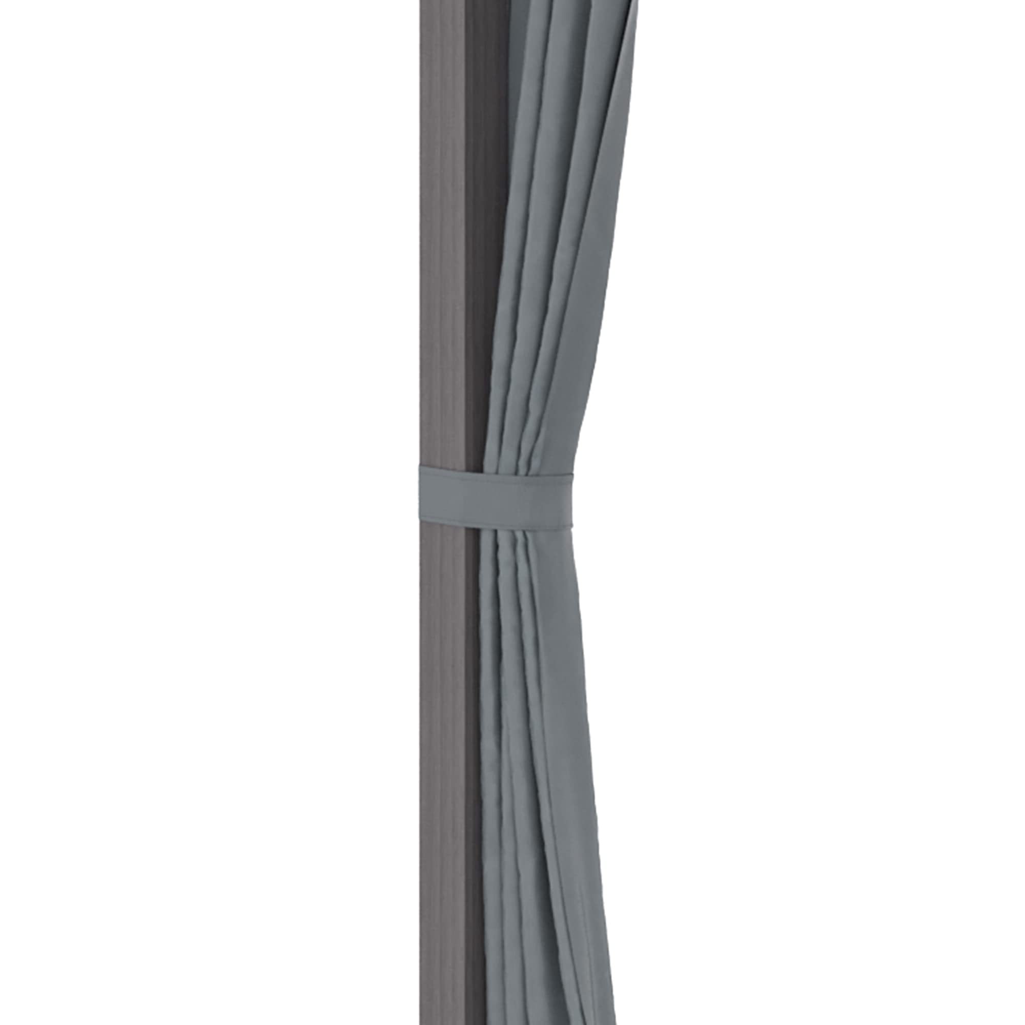 Outsunny Tonnelle de Jardin Pergola Extérieur Double Toit 3 x 3 m Gris