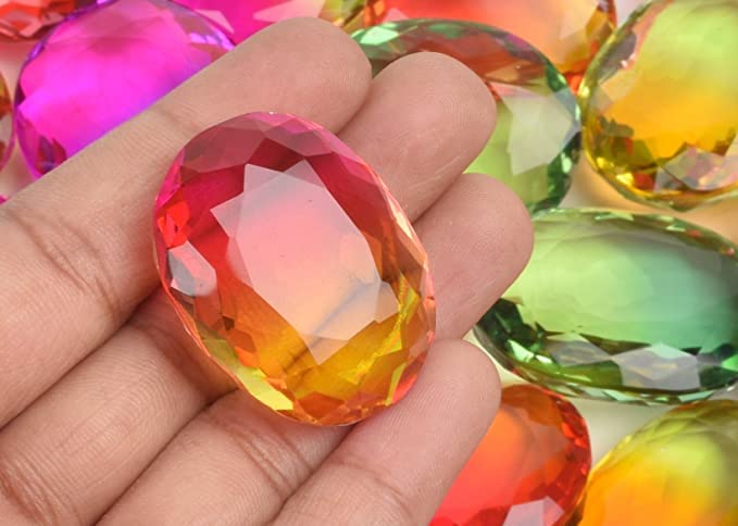 Amazon.co.jp: 魅力的なマルチカラー アメトリン 200.00カラット 3~4個