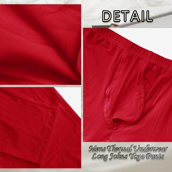 Mens Thermal Underwear Bottoms Activewear Leggings Long Johns Underpants Activewear Yoga Pants for Men2