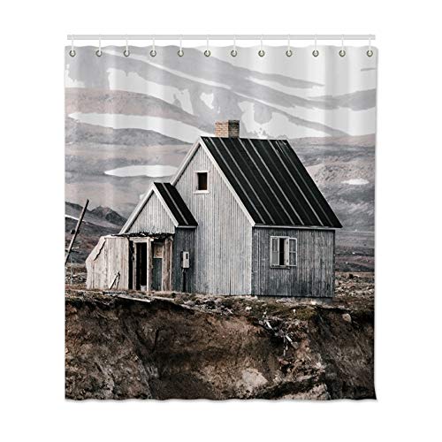 XCBN Cortina de Ducha Impresa, Cortina de Ducha de baño Impermeable, Cortina de Ducha psicodélica con Gancho de baño A2 180x180cm