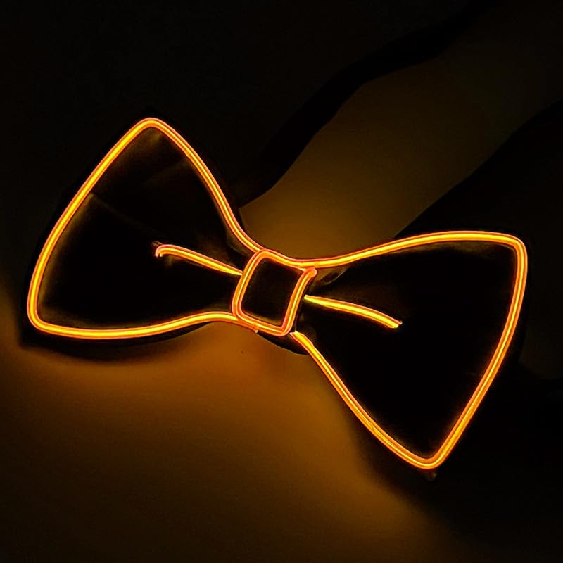 Meleager Bretelle a LED Uomo, Papillon Luminoso LED, 2 Pezzi Verde Bretelle e Papillon Luminosi a LED da Uomo, Accessori Fluo Party da Indossare, per Natale, Halloween, Carnevale, Mascherata