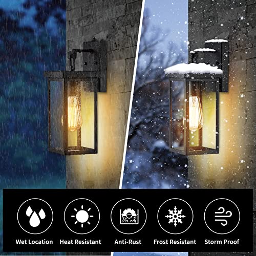 Kawoti 2 Pack Outdoor Wall Lantern Exterior Wall Light With Dusk To Dawn Sensor Outdoor Photo Sensor Light For Entryway Garage Front Door #TOP2