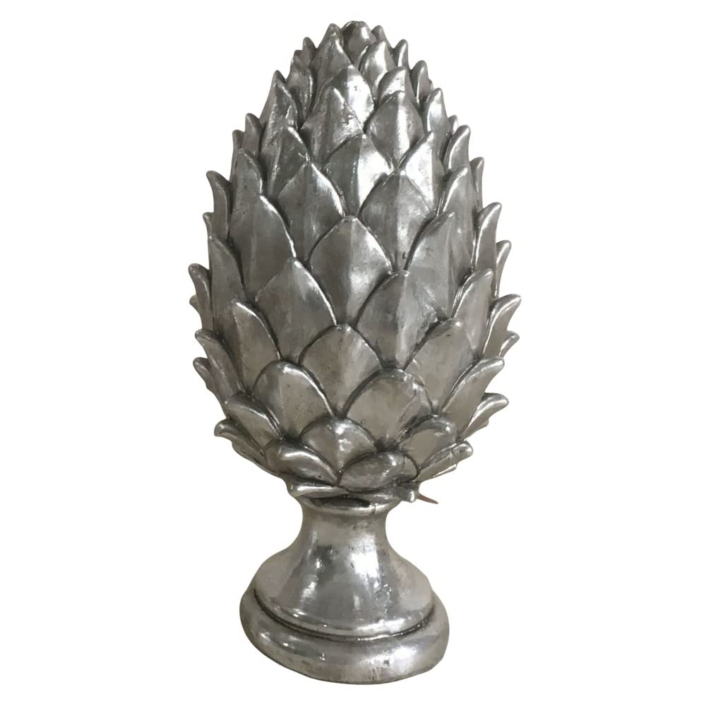 Hill Interiors Mixed Tall Silver Pinecone Finial