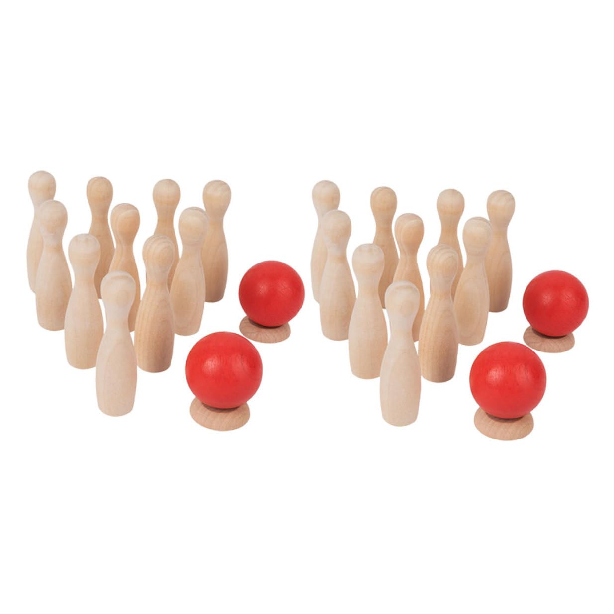 Healeved Jeu de Bowling de Table en Bois, 2 Lots pour Garçon et Filles