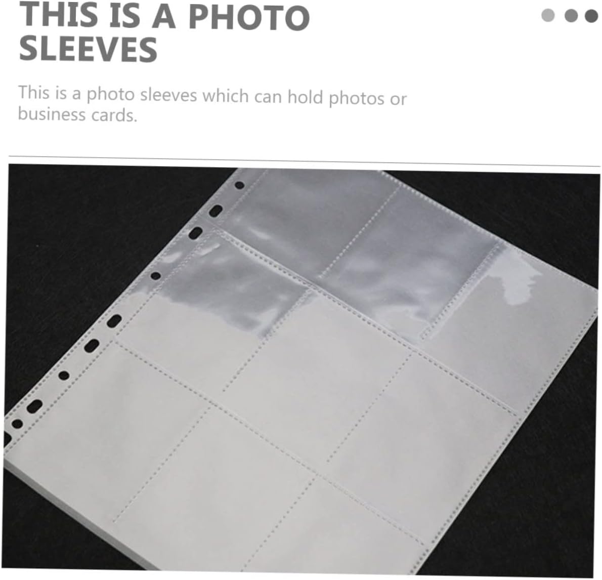 ORFOFE 50pcs Card Cover Pages for Binder Photo Album Sleeves Id Card Holders Modern Simple Design Acid- Plastic Multi-Purpose