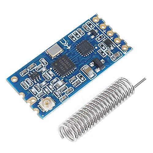 HC-12 SI4463 Serial Port Module 1000m with Spring Shaped Antenna for Networking, Transparent Transmission, MCU Communication