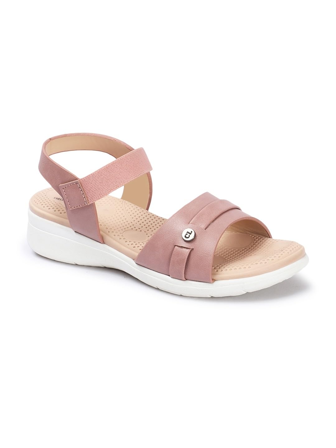carlton london Women Comfortable Wedge Heel Round Toe Backstrap fashion Sandal for Daily use, Office use, Casual use-picture-26