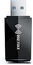 USB WiFi Adapter for PC Desktop - WiFi 6 AX1800Mbps 5GHz 2.4GHz USB 3.0 Wireless Wi-Fi Network Adapter for Desktop Computer Laptop with High Gain Wi-Fi Antenna Supports Win11/10
