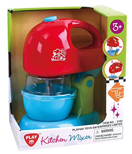 PlayGo Mixer Küchenmaschine mit Rührschüssel mit Funktionen rot blau – Bild 3