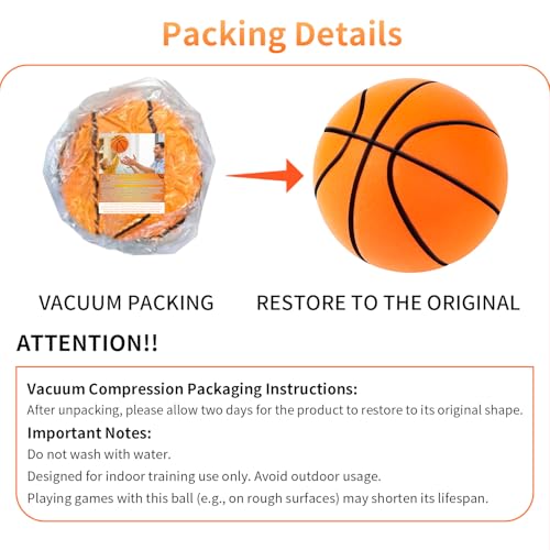 Image of Silent Basketball,Silent Basketball Dribbling Indoor,2024Foam Basketball Silent 7-24cm /9.44in Dunk Basketball Indoor Training （Size:NO.7）