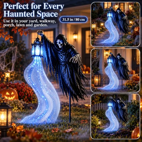 Halloween Soul Harvester Animated Solar Powered Garden Light Decor (1 Pc) - image 5