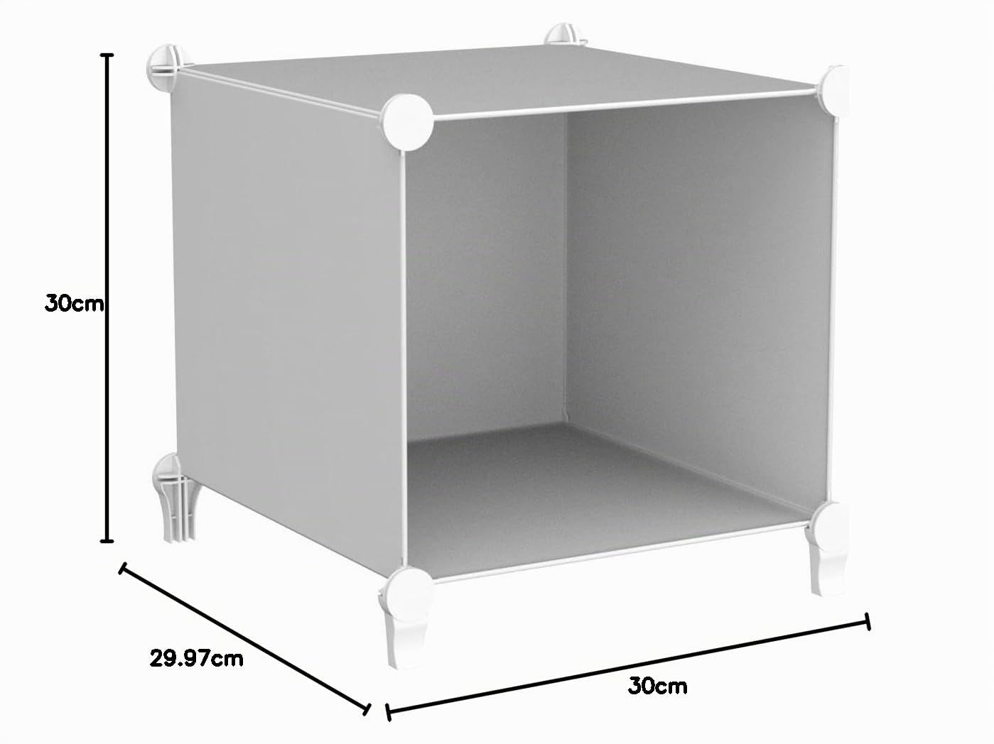 HOMIDEC Armario Modular Estantería plástico, 20 Cubos Organizador de Almacenamiento Zapatero, Estantes de Almacenamiento para la Ropa, Juguetes, Zapatillas, Libros, Blanco