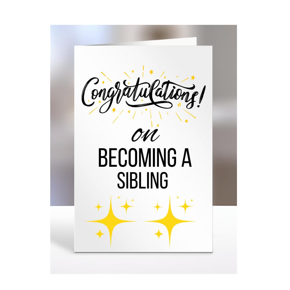 Congratulations on becoming a Sibling card, Gifts for Men, Women, Presents for Christmas, A5-79_156 โ image 1