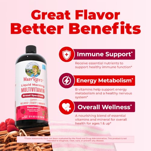 MARYRUTH'S Liquid Morning Multivitamin for Women, Men & Kids, 32 Servings - Image 4