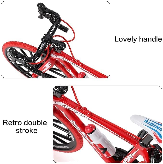 Royaldeals Alloy Mini Finger Mountain Bikes Ornament Racing Mini Bicycle Toy Dirt Vehicles Model Decoration Crafts for Home 2