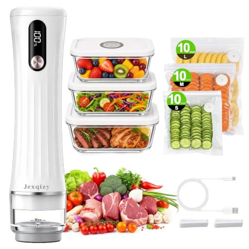Image of Compact Vacuum Sealer for Food, 80kPa Food Sealer with LED Display