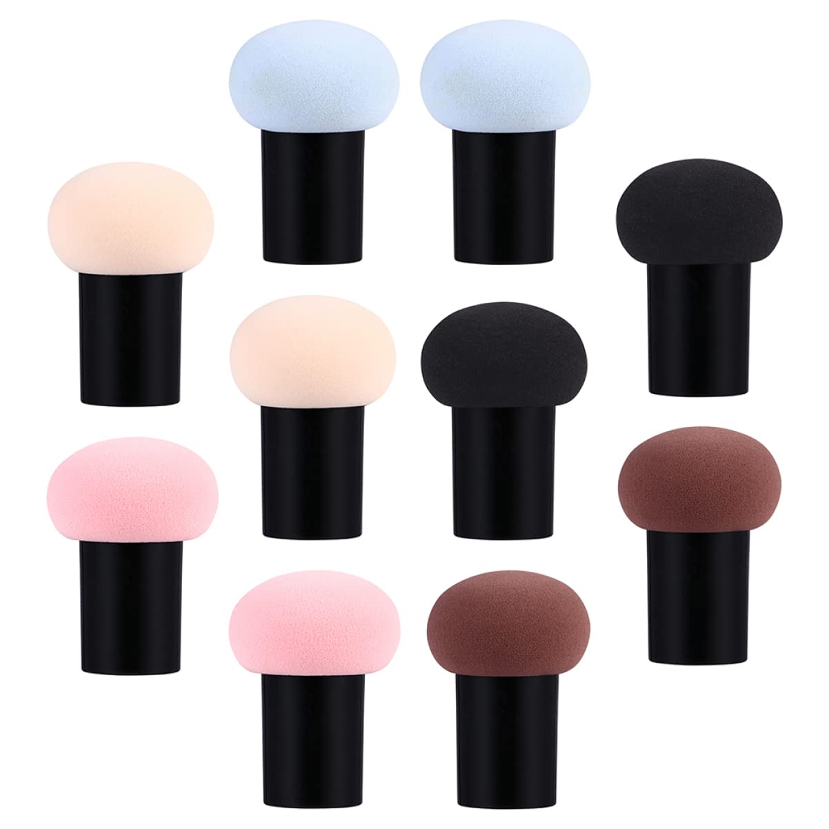 FRCOLOR 30pezzi Spugne Da Trucco Forma Di Fungo Per Uso Secco e Umido Di Accessori Per Make-up e Morbide e Lavabili Per Fondotinta e