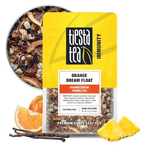 Image of Tiesta Tea - Orange Dream Float Tea, Loose Leaf, Orange Cream Herbal Tea, Premium Caffeine-Free Tea Blend, Make Hot or Iced & Up to 25 Cups, 2.5 oz Resealable Pouch