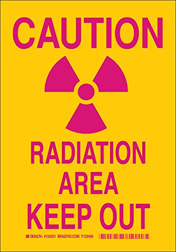 Panneau laser et radiation Brady Caution Radiation Area Keep Out jaune