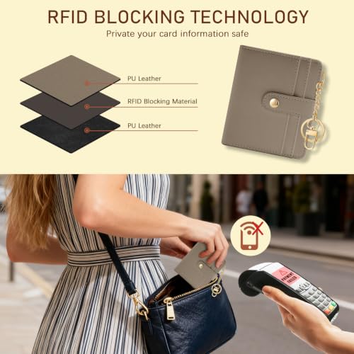 Image of Jogjam Khaki Small Women Wallet, Rfid Slim Thin Compact Credit Card Holder