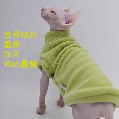 Miniatura 4 de Ropa para gatos sin pelo para otoñoinvierno de forro polar cálido súper suave y elástica para Sphynx, Devon, Konis, gatos y perros pequeños (morado,