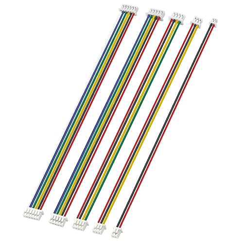 Kit 20 pzas Conectores JST 1.25mm 2p-6p con cable 100mm miniatura 2