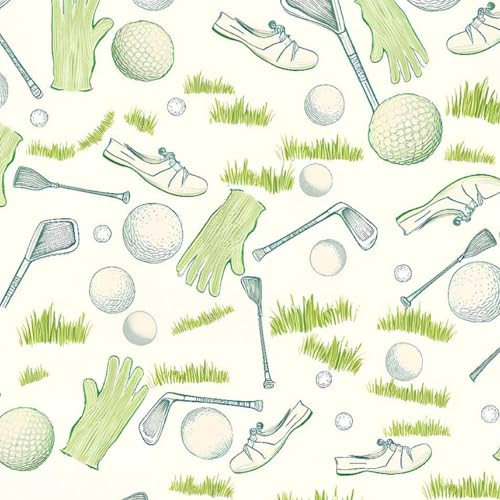 Peel and Stick Golf Clubs Seamless Wallpaper