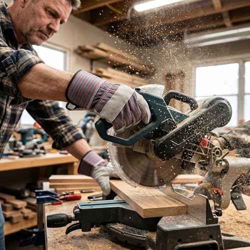 Image of G & F Products 5025L-5 Premium Suede Leather Work Gloves with Extra Long Rubberized Safety Cuff, Large, 5 Pair Pack