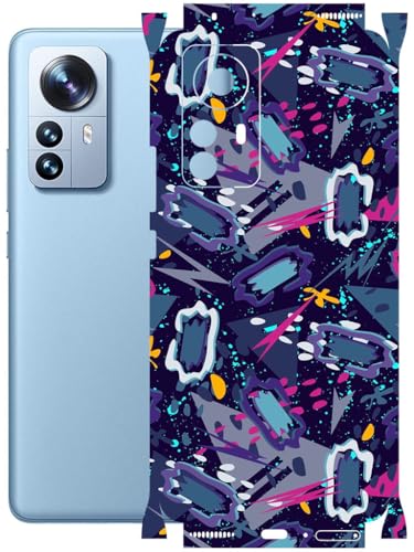 Image of AtOdds - Full Body Back Screen Guard Protector Film - Lamination Wrap Skin Sticker Compatible with XIAOMI Mi 12 PRO | Scratchproof Matte Finish (Abstract)