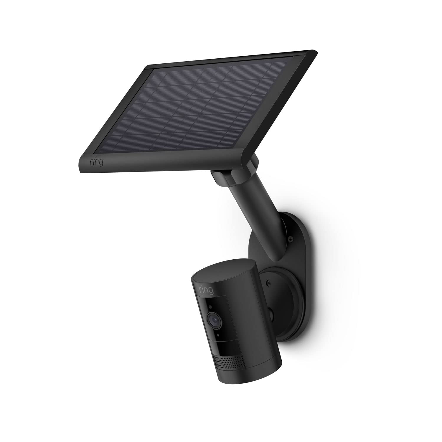 Black Adjustable Wall Mount for Solar Panels and Cameras
