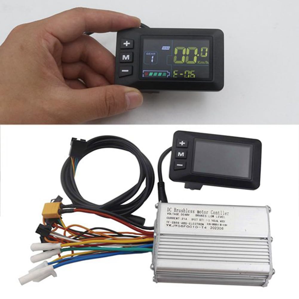 48V21A ContrôLeur Intelligent sans Balais Accessoires de Modification de Scooter éLectrique Instrument LCD à éCran Couleur S866 à 5 Broches