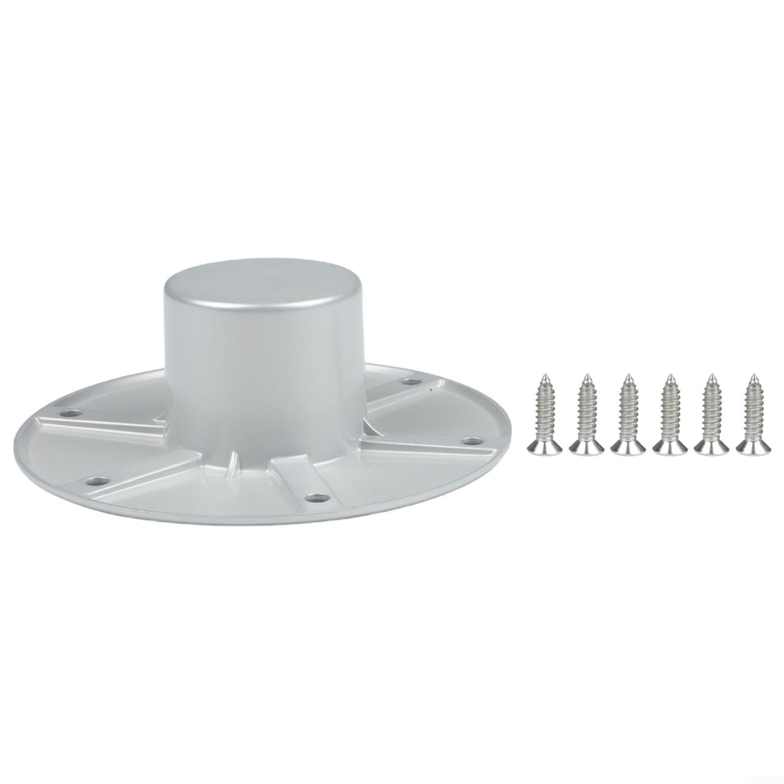 Pied de table en aluminium, base ronde encastrée, support de montage au sol, pour camping-car, bateau, remorque de 15 cm, diamètre intérieur de 5,7 cm
