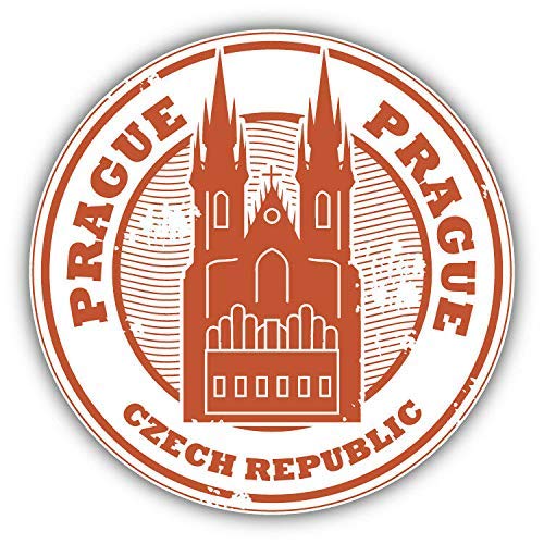 Prague Czech Republic Grunge Travel Stamp Round Metal 0.75" Lapel Pin Hat Shirt Pin Tie Tack Pinback3
