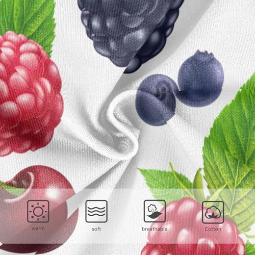 Toddler Underwear Floral 2t Cotton Girl Panties Cute Durable Kids Undies Briefs Fruits Berries Raspberries White3